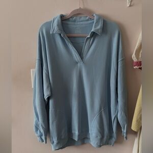 AERIE OVERSIZED COLLARED SWEATSHIRT 🥶